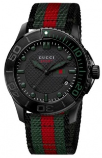 Gucci G Timeless Nylon Strap Mens Watch YA126229