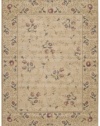 Nourison Zanibar Vines of Flowers Gold 5.6-Feet by 7.5-Feet Polyacrylic Area Rug