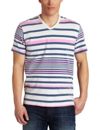 Joe's Jeans Men's Short Sleeve V-Neck Stripe Jersey