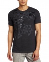 Calvin Klein Jeans Men's Fade To Black Short Sleeve Crew Tee, Black, Medium