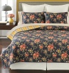 Martha Stewart Evening Garden Quilted Standard Sham Navy