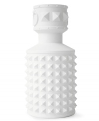 Elevate your decor with the edgy look of this studded vase from Jonathan Adler. Made of pure white porcelain, this cutting-edge design is equal parts classic and confident.