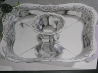 Wallace Grande Baroque Aluminum Serveware Chip & Dip