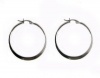 Carat Cache Stainless Steel Hoop Earrings 1.5