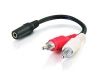 C2G / Cables to Go 40424 Stereo F/M RCA YCable (6Inch, Black)