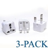 Ceptics Grounded Universal Plug Adapter for UK Type G - 3 Pack