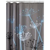 InterDesign Thistle 72-Inch by 72-Inch Shower Curtain, Gray/Blue