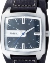 Fossil Men's JR9991 Black Leather Strap Black Analog Dial Watch