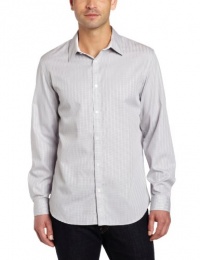 Calvin Klein Sportswear Men's Slim Long Sleeve Yarn Dye Micro Check Dobby