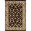 Couristan 6259/1000 HIMALAYA Isfahan 47-Inch by 63-Inch Polypropylene Area Rug, Ebony/Antique Creme