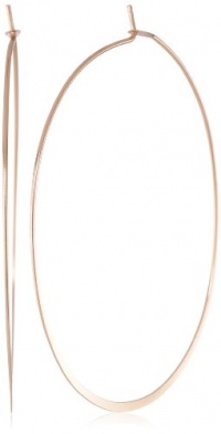 Nine West Brass Hoops Rose Gold-Tone Large Thin Hoop Earrings