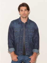 GUESS Denim Jacket in Dark Used Wash