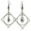 Antique Finish Multi Shape Dangle Earrings