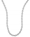 A simple classic. This long necklace from Michael Kors is styled in a linked design. Crafted in silver tone brass. Approximate length: 34 inches.