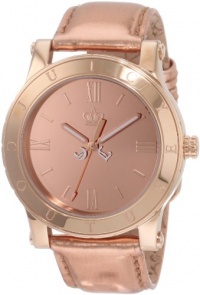 Juicy Couture Women's 1900837 HRH Rose Gold Mirror-Metallic Leather Strap Watch