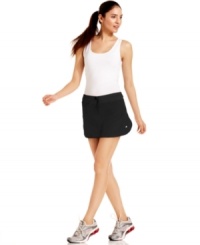 Looking cute for your workout is no sweat with Ideology's running skirt! The silhouette is simply feminine and the attached brief provides plenty of coverage!