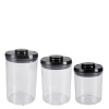 OXO 3-Piece Pop Round Canister Set, Black