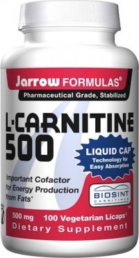 Jarrow Formulas L-Carnitine 500, 500mg, 100 Vegetarian Licaps