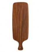 Wood works. Beautifully crafted in rich acacia wood, this paddle-shaped baguette board brings effortless style to casual get-togethers. Perfect for slicing and serving!