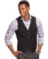 Pull your outfit together and take it to the next level with this sharp, slim-fit vest from Alfani Red.