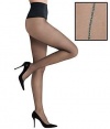 Commando Premier Sheer Metallic Back Seam Tights, M, Black