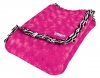 Trend Lab Velour Blanket with Trim, Pink Rosette with Zebra