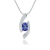 Effy Jewelry Effy® 14K White Gold Diamond and Tanzanite Pendant .81 Tcw.