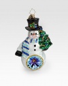 This cheerful snowman will brighten the tree, year after year.Hand-blownHand-painted6 tallMade in Poland