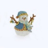 Swarovski Crystals set in this Christmas Frosty Skiing Snowman Box Trinket Je...