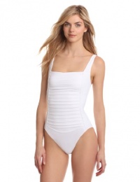 Calvin Klein Women's Pleat Front One-Piece