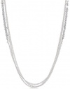 Kenneth Cole New York Color Boost Silver Faceted Bead Multi-Chain Necklace, 36