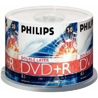 Philips DR8S8B50F/17 50 Pack 8X DVD+R DL Spindle