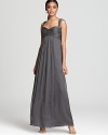 Delicate silk chiffon takes on a crinkled texture and a classic sweetheart silhouette. From Amsale.