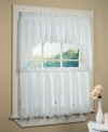 Battenburg Insert Valance White Kitchen Curtain