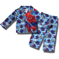 Spider-man Swingin Spidey flannel, coat-style pajamas for toddler boys - 2T