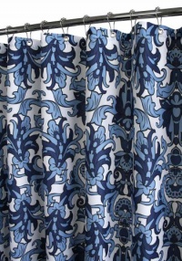 Park B. Smith Rococo Scroll Watershed Shower Curtain, Porcelain Blue/White