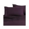 Calvin Klein Double Stitch Wild Plum 300 Thread Count Cotton Sateen Queen 4 Piece Sheet Set