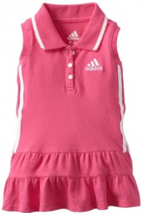 adidas Baby-Girls Infant Ace Polo Dress, Bright Pink, 9 Months