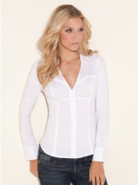 GUESS Kenzie Long-Sleeve Top, TRUE WHITE (MEDIUM)