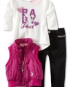 Baby Phat - Kids Baby-girls Newborn Puffer Vest Set, Black, 0-3 Months