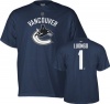 Roberto Luongo Navy Reebok Name and Number Vancouver Canucks T-Shirt