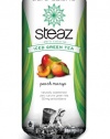 Steaz Zero Calorie Iced Teaz, Peach Mango, 16-Ounce (Pack of 12)