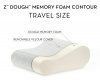 Z by Malouf TRAVEL SIZE Memory Foam Molded Contour Neck Pillow - Luxurious Washable Cover