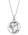 Diligent, modest, meticulous & reliable. Unwritten's chic Zodiac pendant features the signature Virgo design with these unique qualities listed on the reverse side. Set in sterling silver. Approximate length: 18 inches. Approximate drop: 3/4 inch.