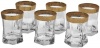 Lorenzo Gold Border Rocks Glass, Set of 6