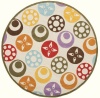 Area Rug 5x5 Round Kids Ivory Color - Momeni Lil Mo Whimsy Rug from RugPal