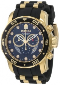 Invicta Men's 6981 Pro Diver Collection Chronograph Black Dial Black Polyurethane Watch