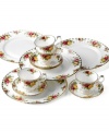 Featuring blooming sprays of colorful English roses and hand-applied bands of 22K gold, Old Country Roses is the most popular dinnerware pattern in the world. Suitable for everyday use, this 12-piece set offers strength and durability in addition to elegance. From Royal Albert collection of dinnerware and dishes.