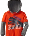 Puma - Kids Boys 2-7 Toddler Pixel Slider Tee, Orange, 2T