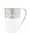 A special addition to your elegant Bellina setting, this mug is crafted in bone china with a delicate floral design and textured white beads finished with stunning platinum trim. From the Lenox dinnerware collection.